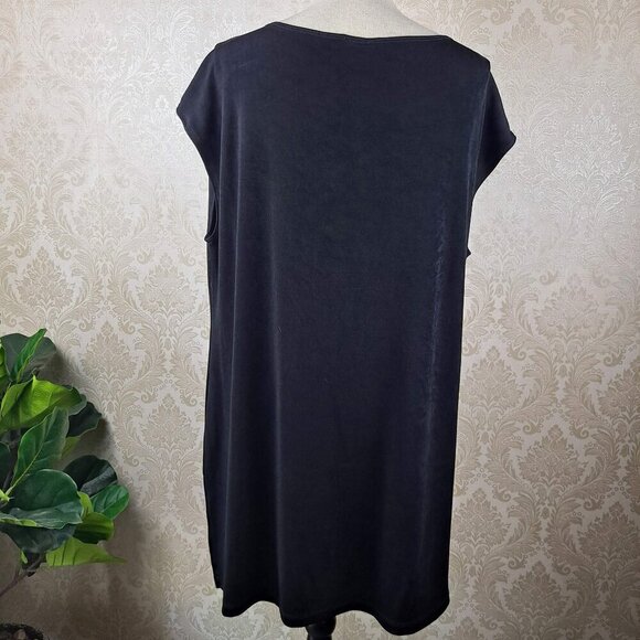 Traveler's by Chico's Size 3 (US L) Black Sleeveless Tunic Top Side Vents NWT - Picture 5 of 12